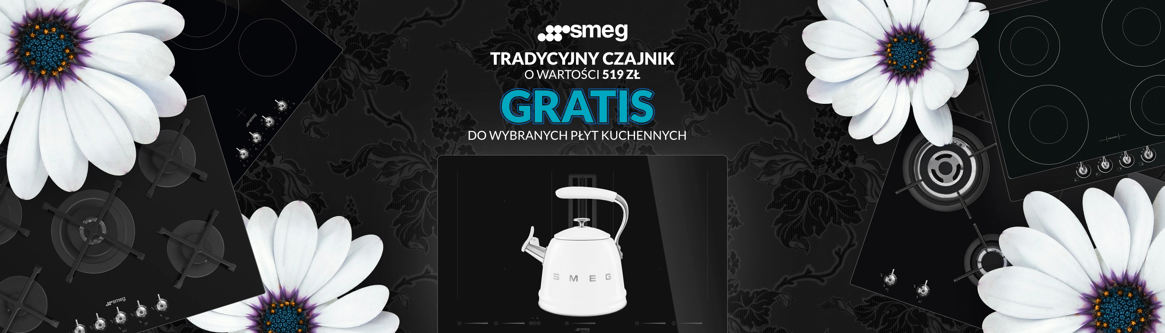 SMEG - Tradycyjny czajnik GRATIS do wybranych płyt kuchennych