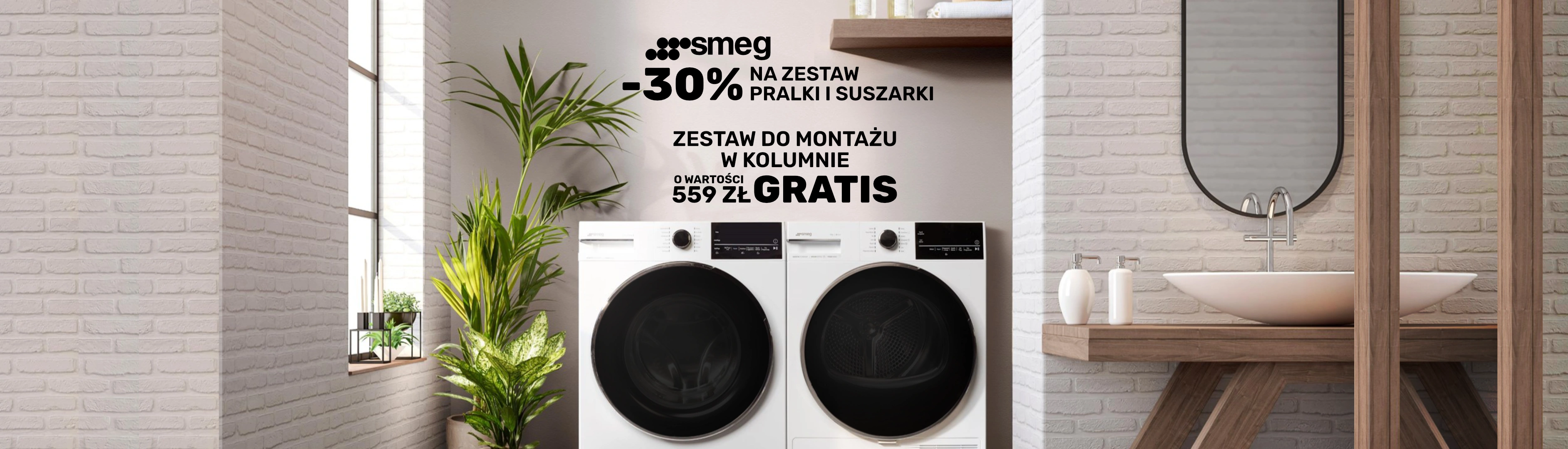 SMEG - Dodatkowe -30% na zestaw pralki i suszarki