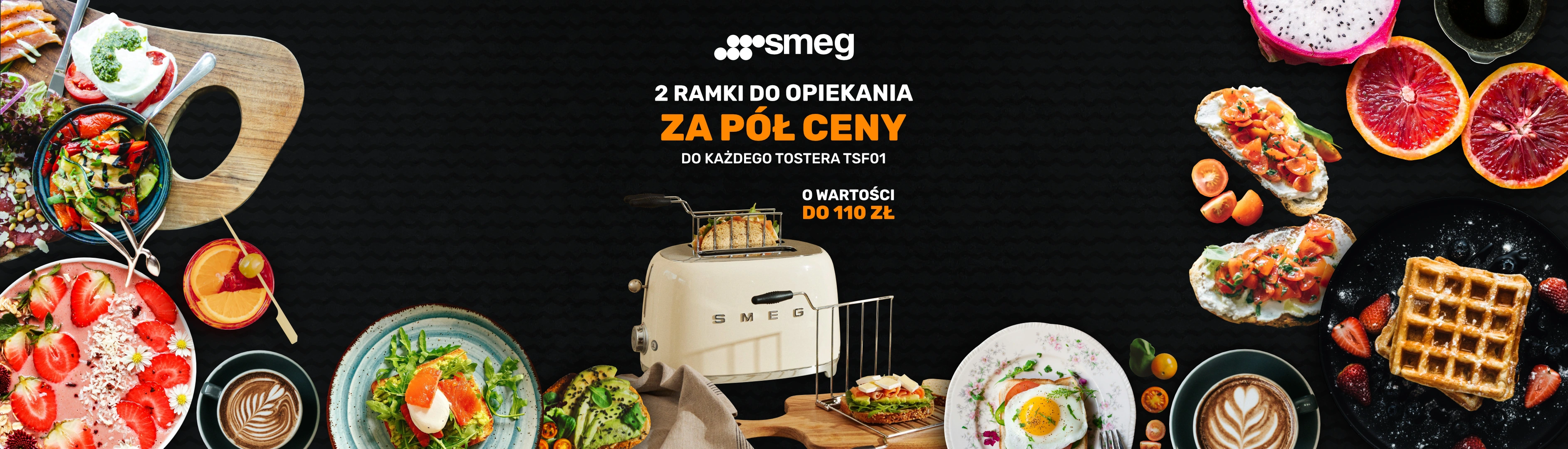 SMEG - 2 ramki do opiekania za pół ceny