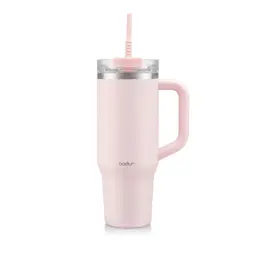 Bodum - Kubek termiczny ze słomką Travel Mug 1,2L Strawberry